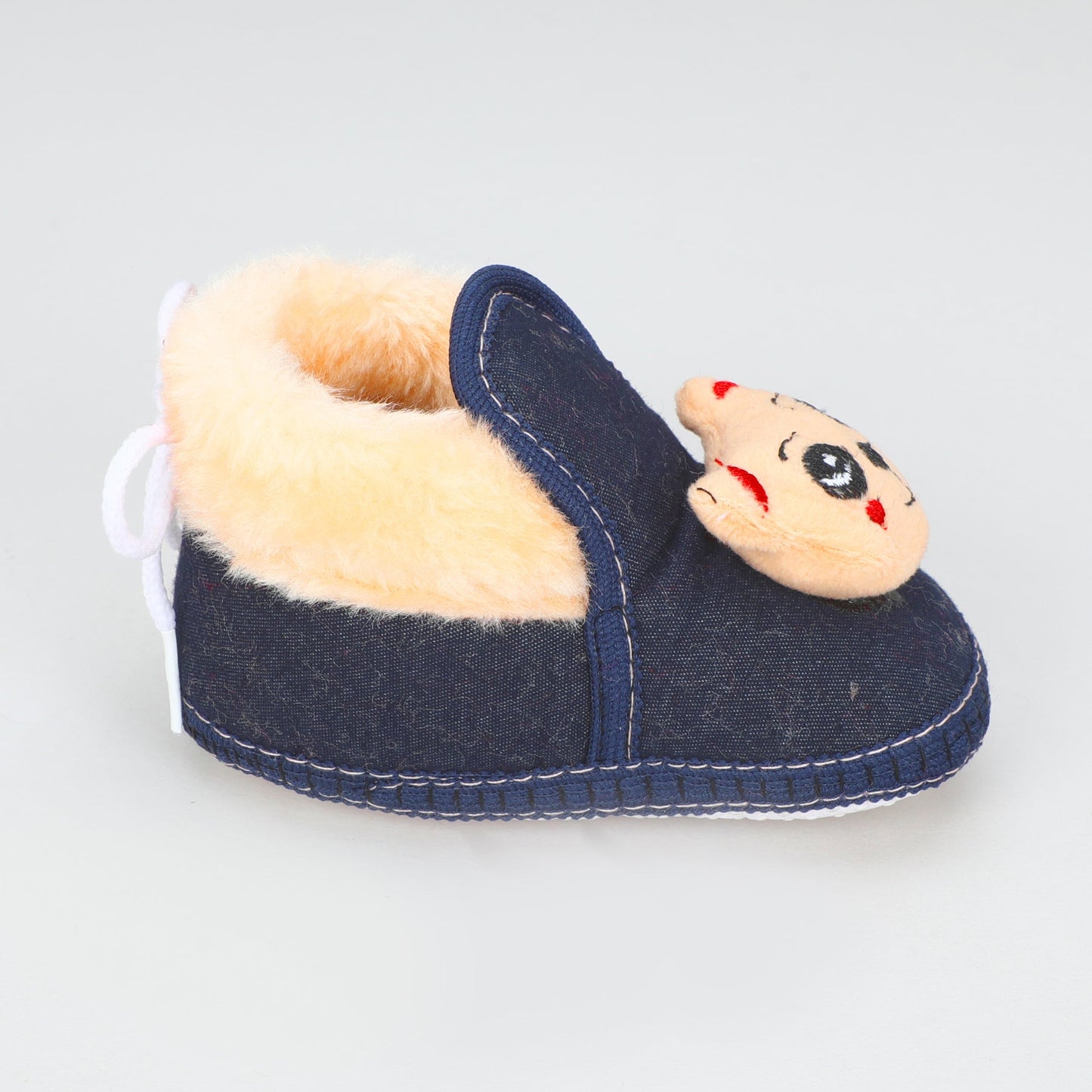 Denim Fur – Trendy & Warm Baby Booties in Denim Style