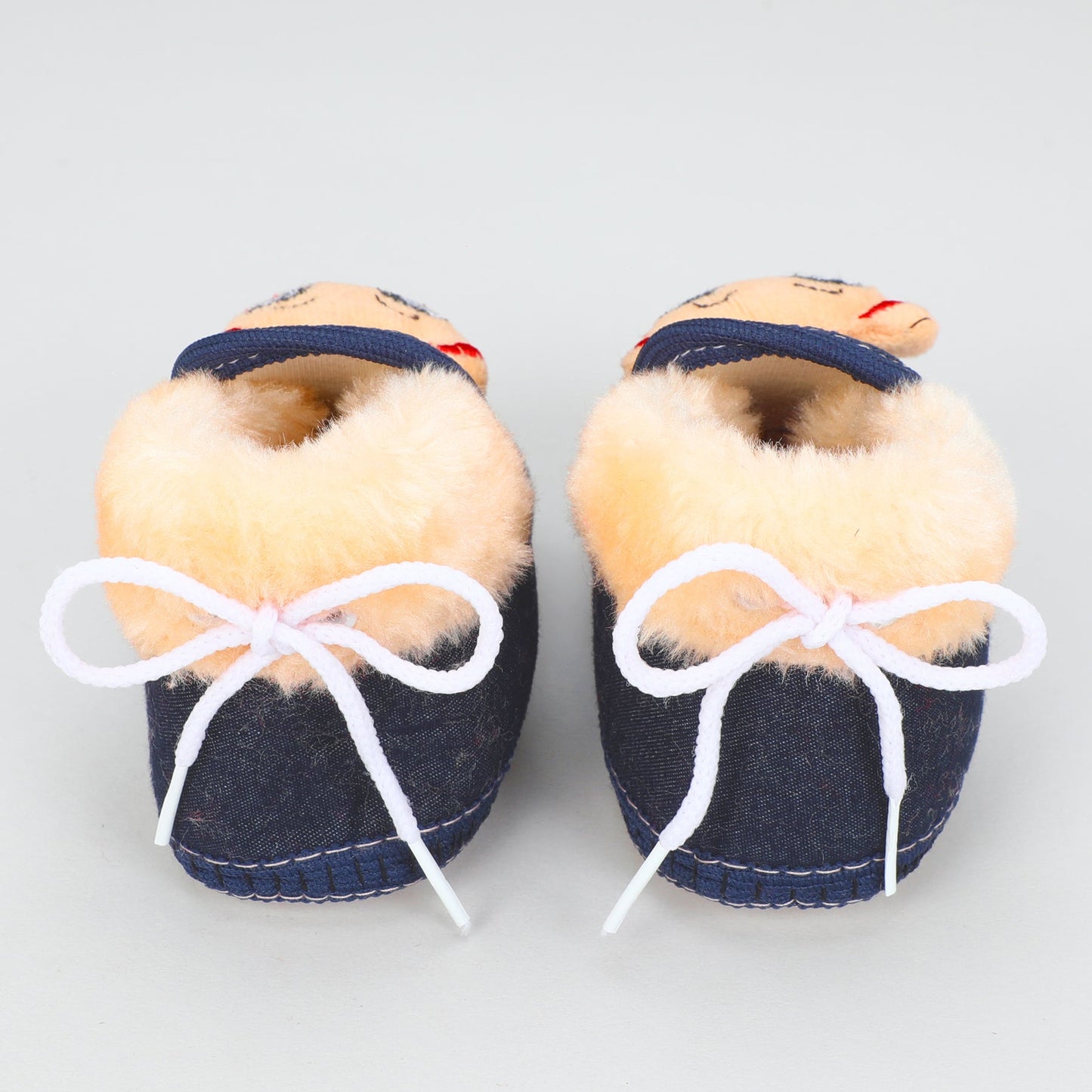 Denim Fur – Trendy & Warm Baby Booties in Denim Style