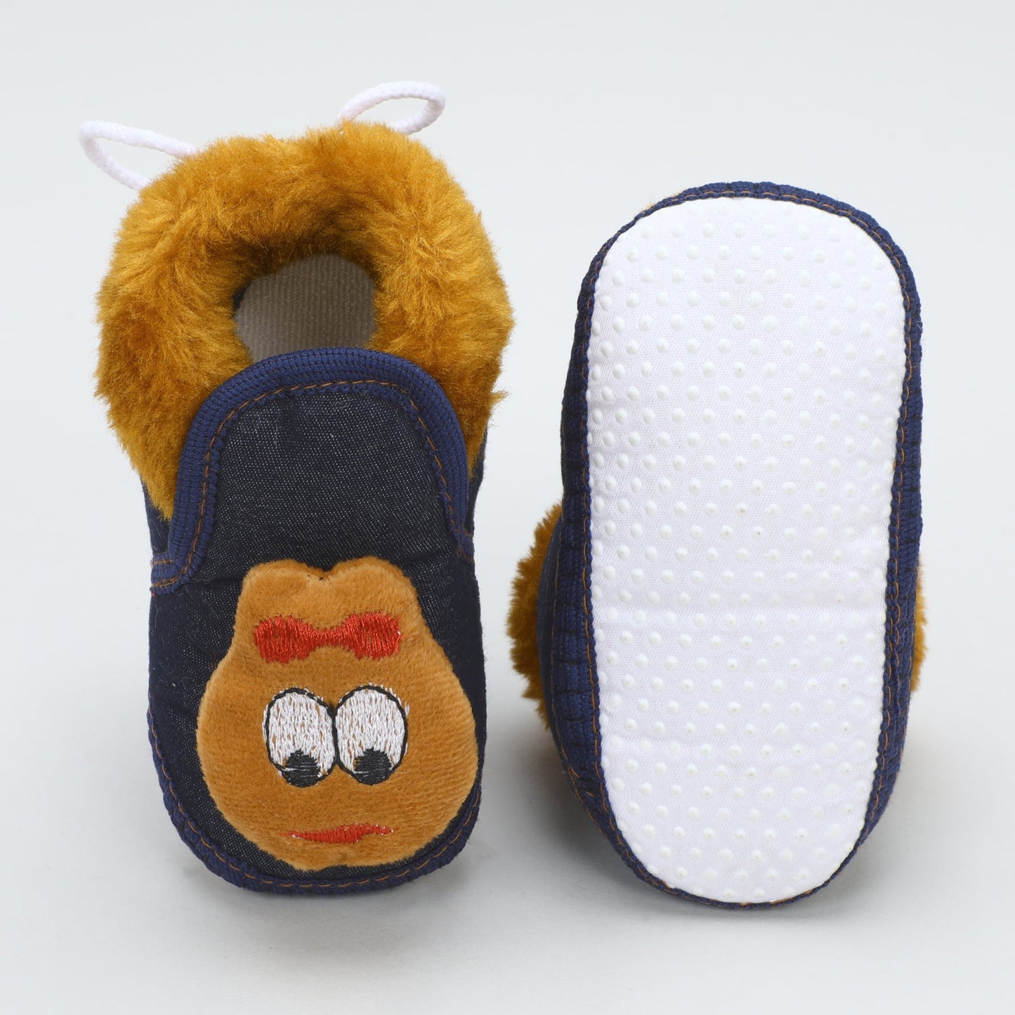 Denim Fur – Trendy & Warm Baby Booties in Denim Style