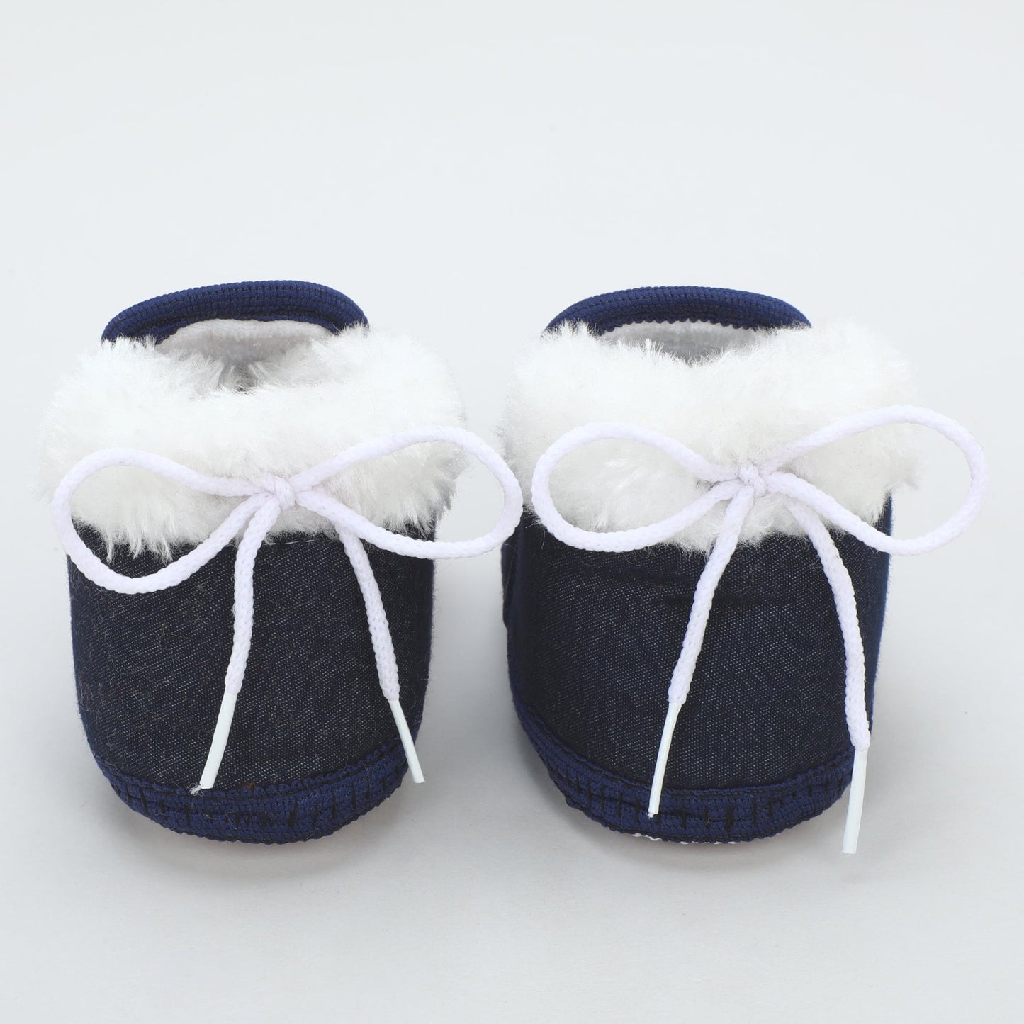 Denim Fur – Trendy & Warm Baby Booties in Denim Style