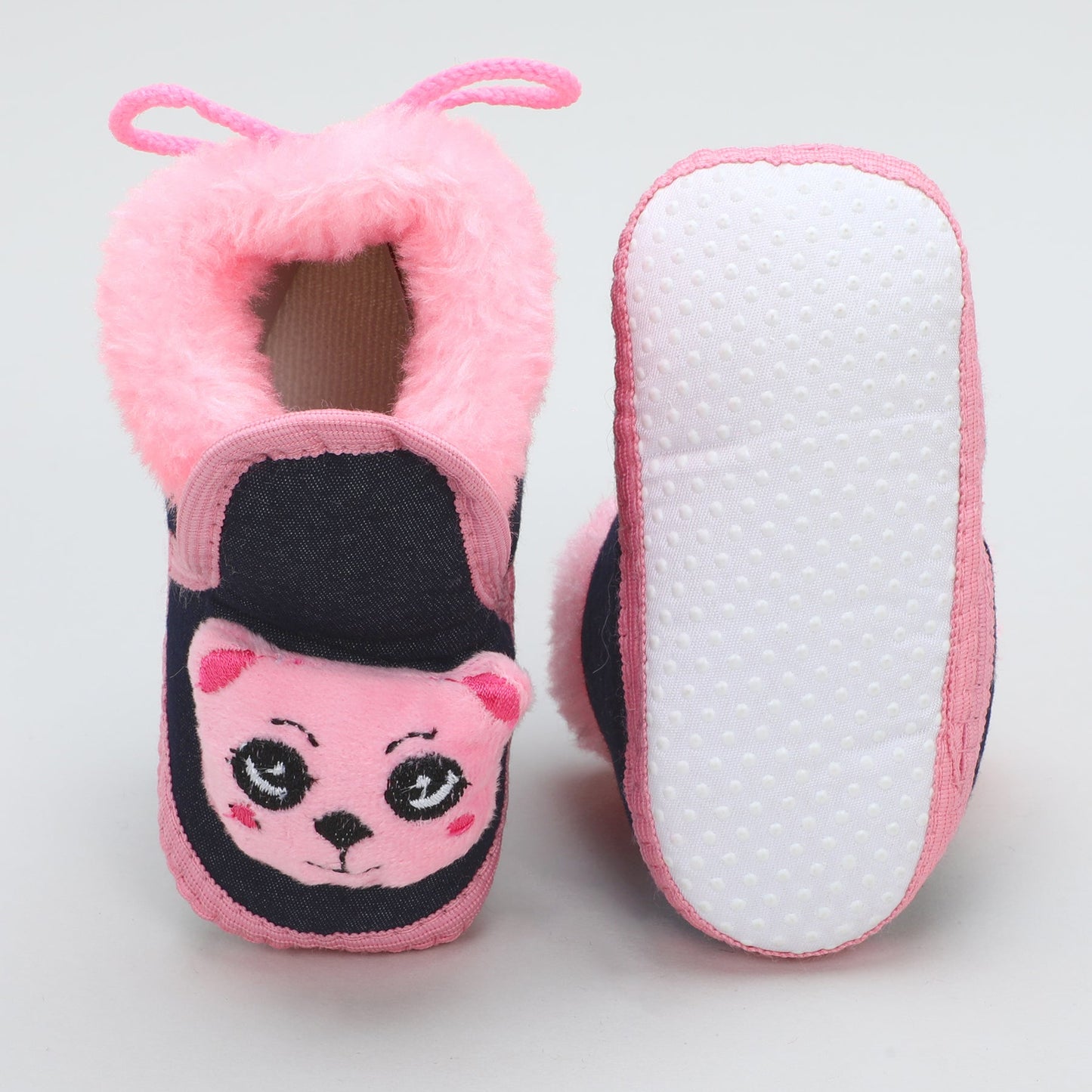 Denim Fur – Trendy & Warm Baby Booties in Denim Style