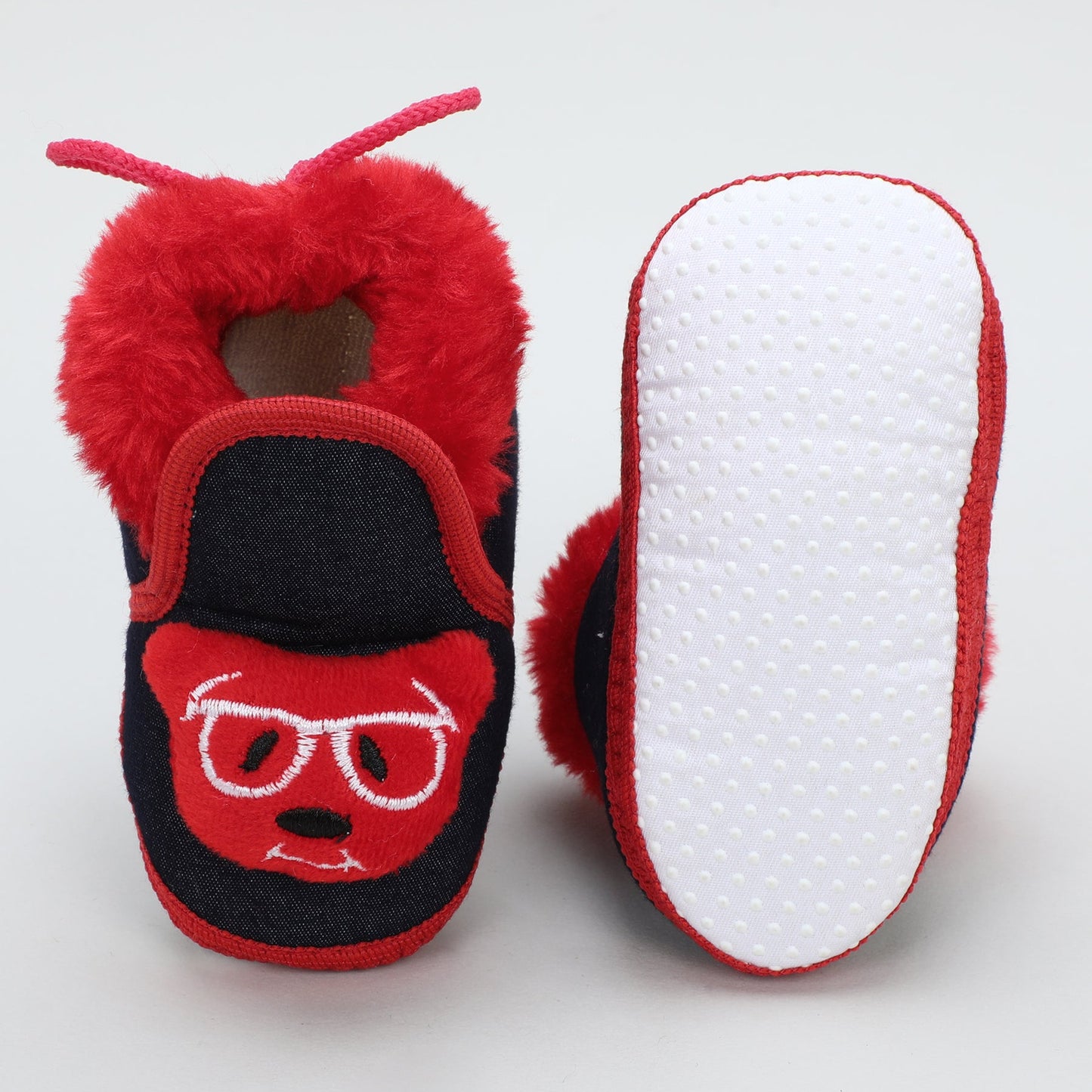 Denim Fur – Trendy & Warm Baby Booties in Denim Style
