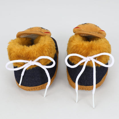 Denim Fur – Trendy & Warm Baby Booties in Denim Style
