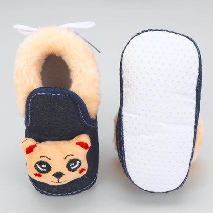 Denim Fur – Trendy & Warm Baby Booties in Denim Style