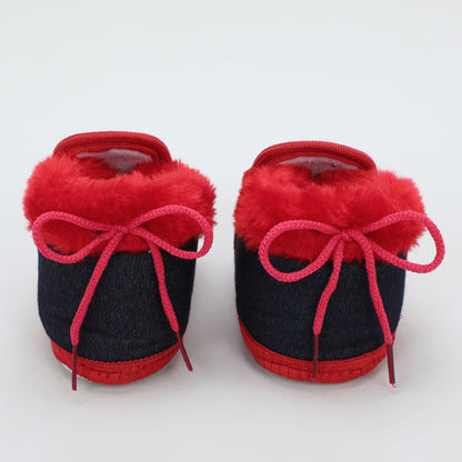 Denim Fur – Trendy & Warm Baby Booties in Denim Style