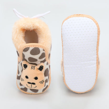 Tiger Print Fur – Wildly Cozy Baby Booties